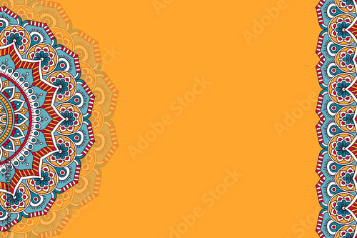 Vector ornamental background with mandala photo