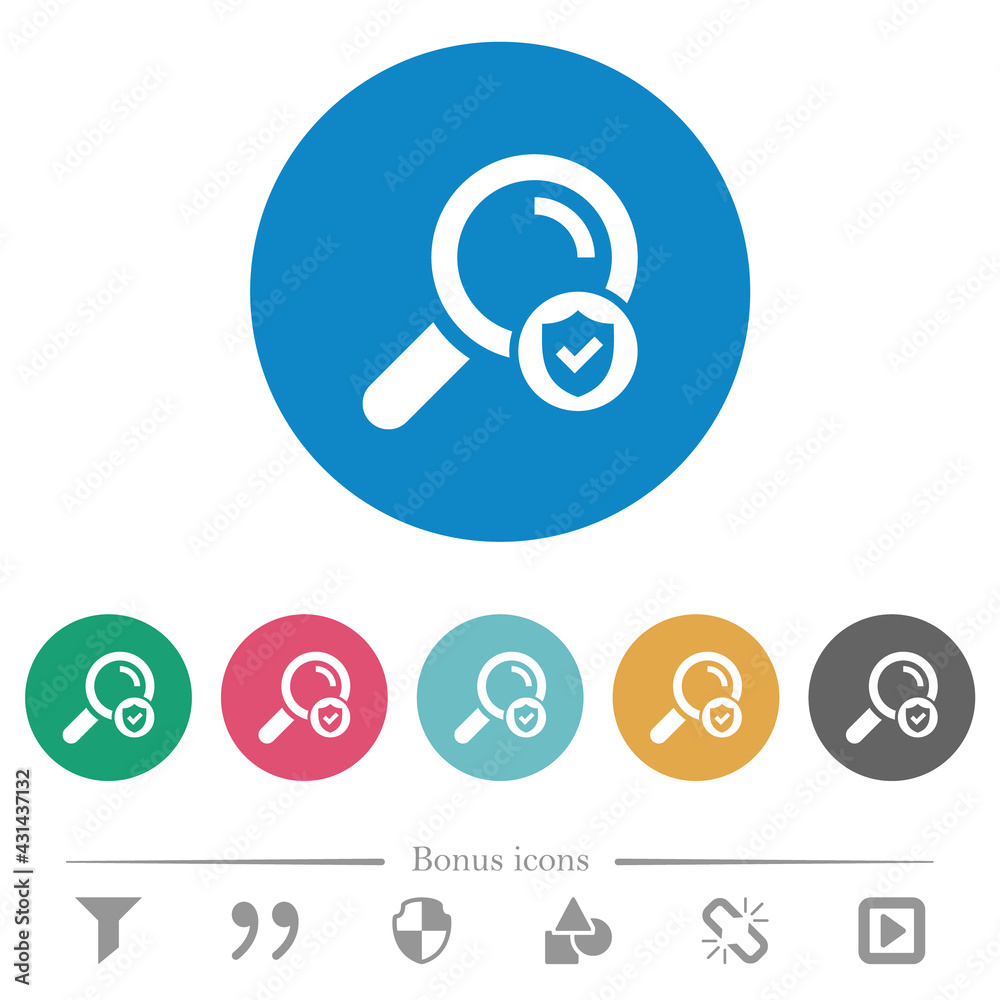 Safe search flat round icons Safe search flat round icons