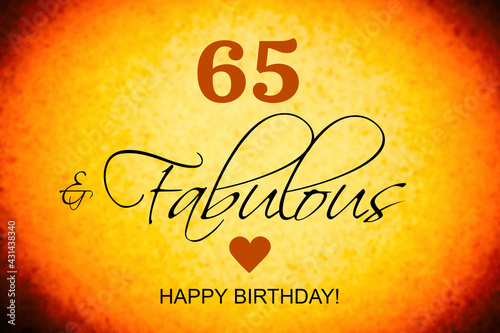 65th birthday card wishes illustration