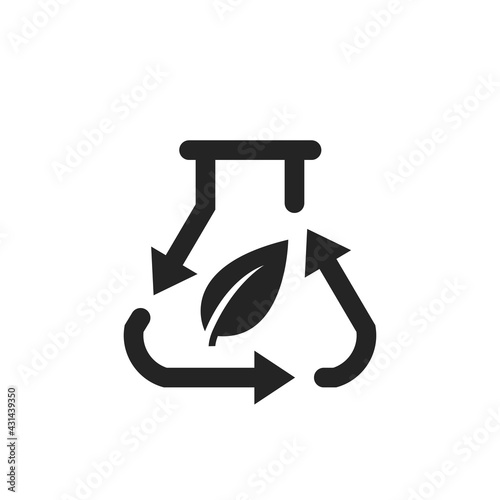 biomass recycling icon. eco, environment, green and renewable energy symbol