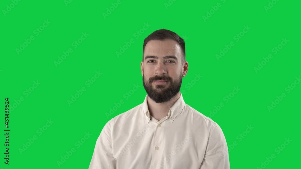 Happy young business man rotating and turning around 360 degrees. Portrait on green screen background. Happy young business man rotating and turning around 360 degrees. Portrait on green screen background.
