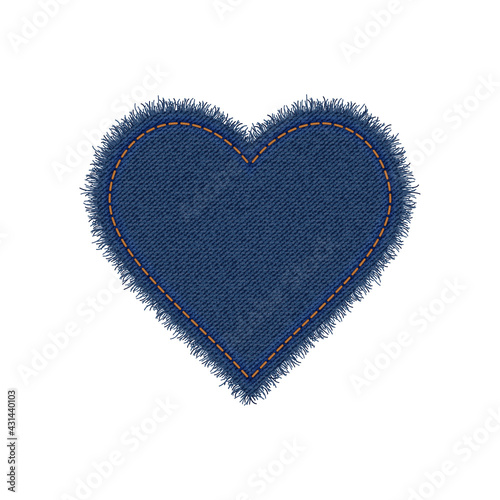Fotografia Denim heart shape with seam