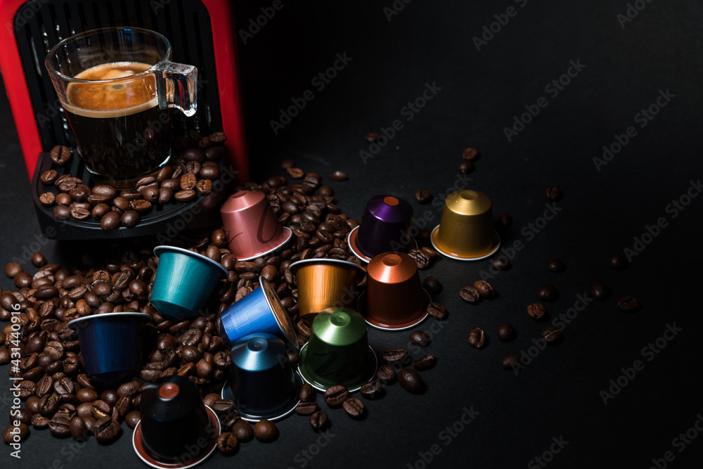 Abstract and conceptual of home coffee espresso machine.