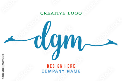 DGM lettering logo is simple, easy to understand and authoritative photo