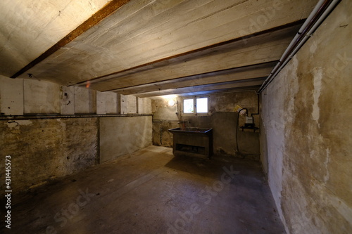 A view of the basement of an old house located in the Parisian suburbs. Le Perreux-sur-Marne, France, the 18th April 2021.
