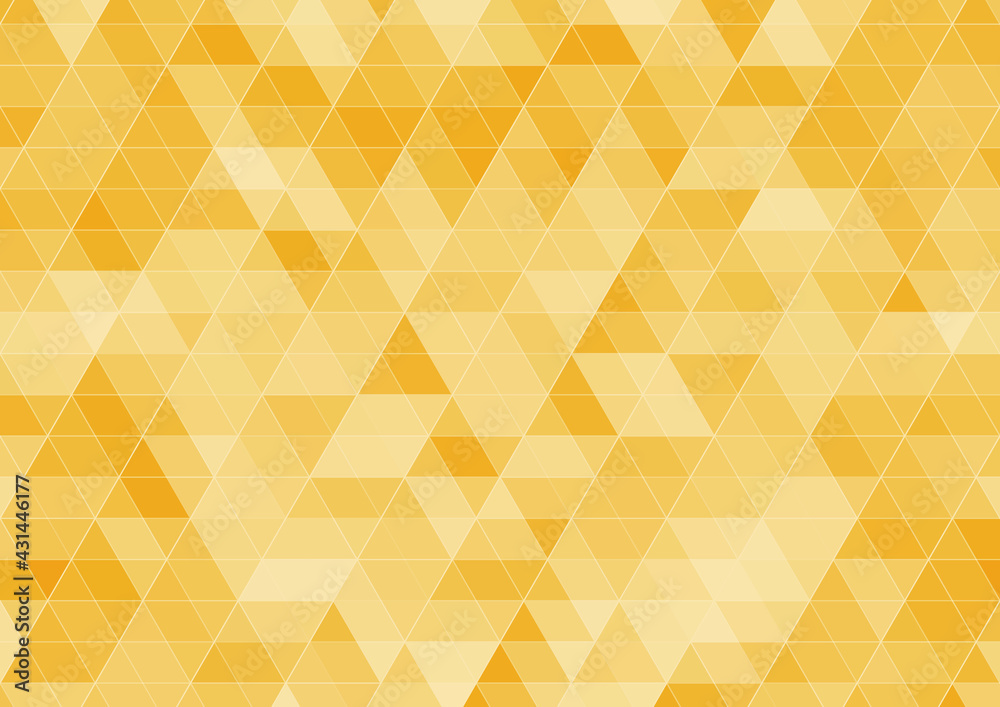 黄色の三角形を敷き詰めた幾何学模様背景 Stock Vector Adobe Stock