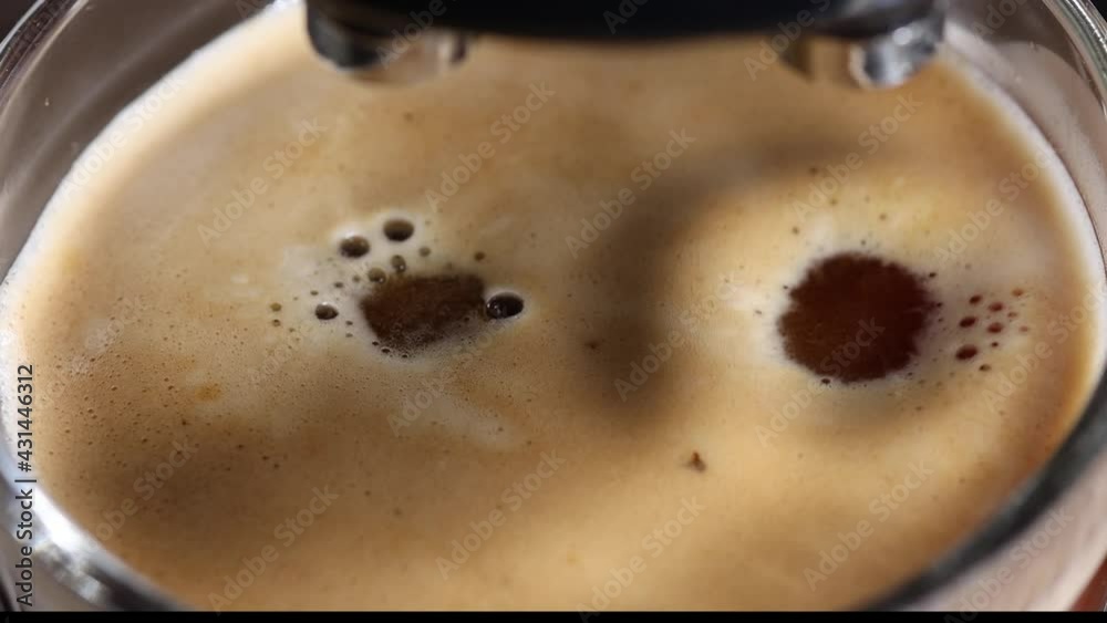 slow motion 4К video of espresso preparation slow motion 4К video of espresso preparation