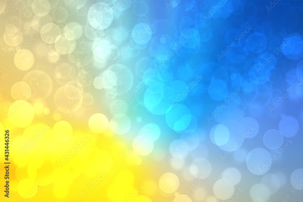 Abstract gradient of dark blue yellow turquoise pastel background texture with glowing circular bokeh lights. Beautiful colorful spring or summer backdrop. Abstract gradient of dark blue yellow turquoise pastel background texture with glowing circular bokeh lights. Beautiful colorful spring or summer backdrop.