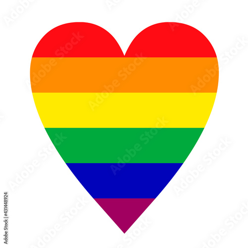 A heart shape with rainbow colors as a symbol of love for the world of LGBT. Free Download A heart shape with rainbow colors as a symbol of love for the world of LGBT. - GFXLoad