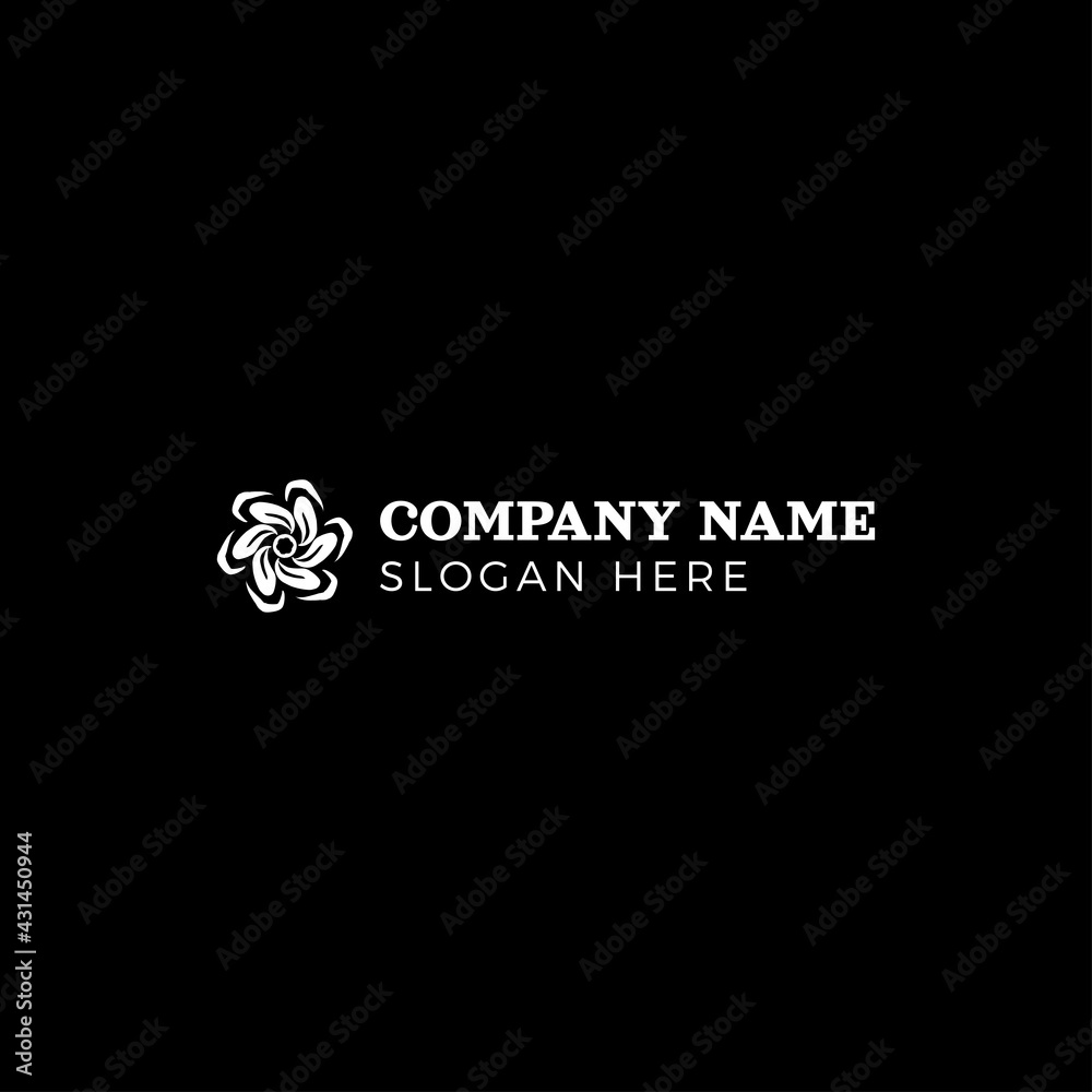 Beautiful Company Spiral Logo Design Isolated on Rich Black Color EPS10 Beautiful Company Spiral Logo Design Isolated on Rich Black Color EPS10