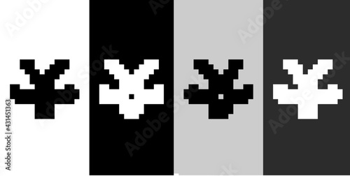 Set line Ice hockey sticks and puck icon isolated on black and white background. Game start. Vector