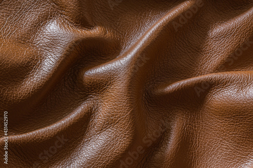 Abstract luxury leather brown color texture for background. Dark Gray color leather for work design or backdrop product. photo