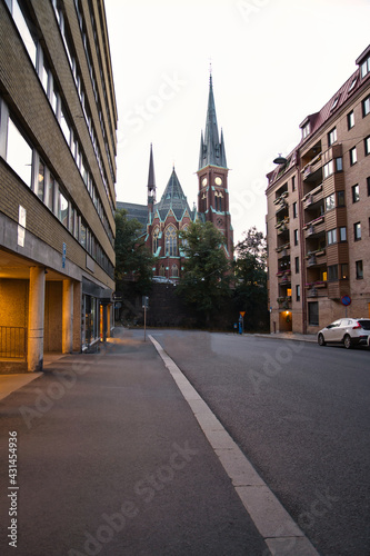 スウェーデン、オスカー・フレドリクス教会の見える風景