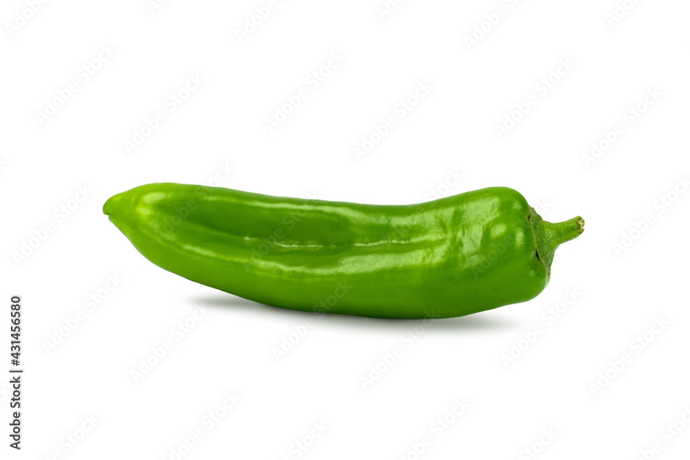 Fresh green pepper isolated on a white background Fresh green pepper isolated on a white background