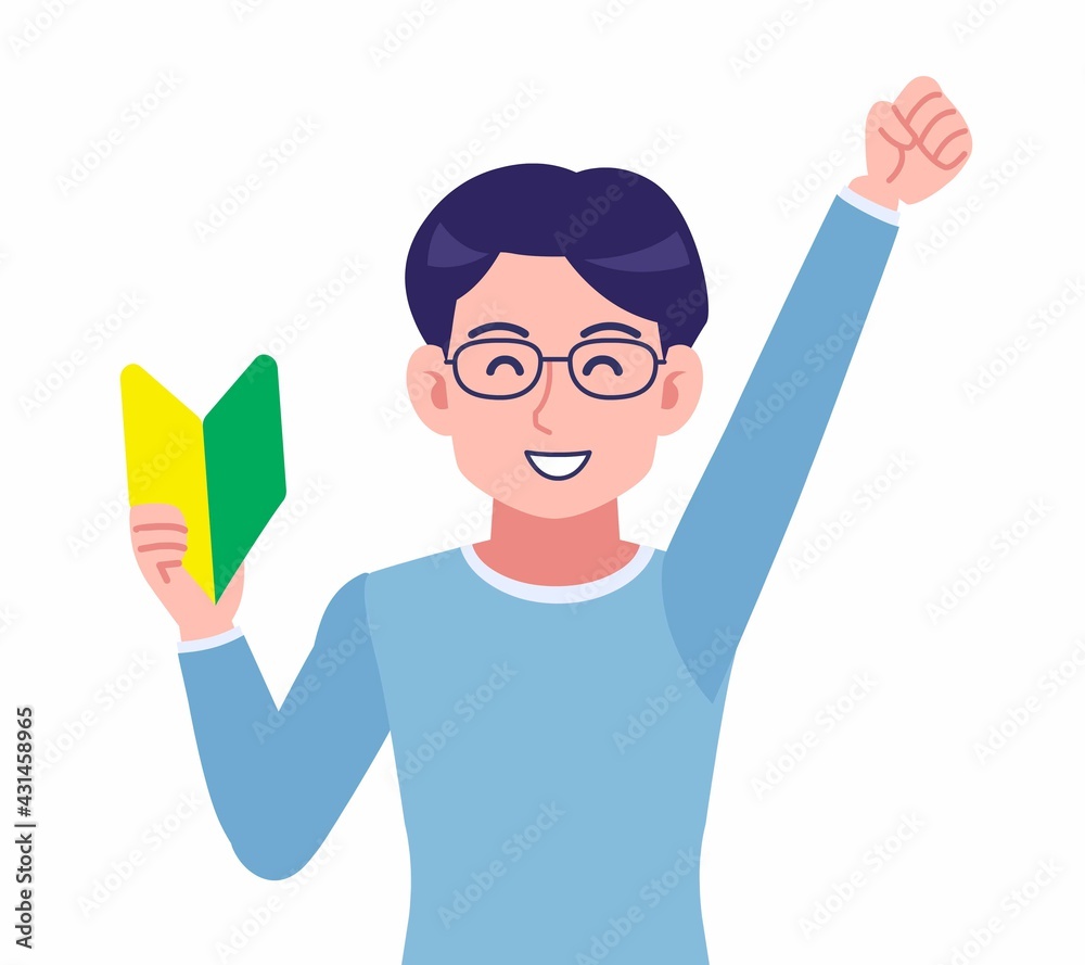 Male of glasses wearing water colored clothes