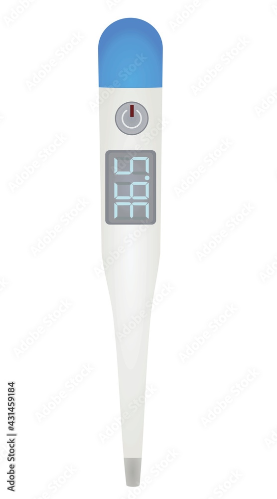 White digital thermometer. vector illustration White digital thermometer. vector illustration