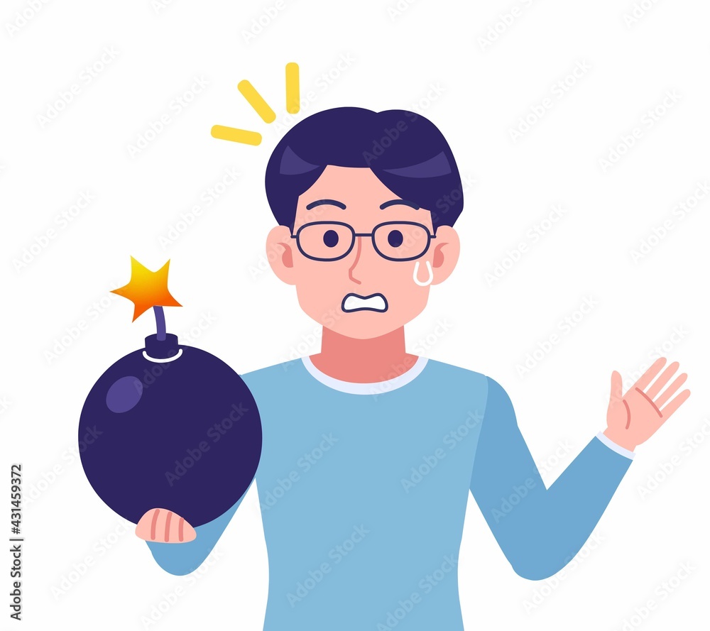 Male of glasses wearing water colored clothes Male of glasses wearing water colored clothes