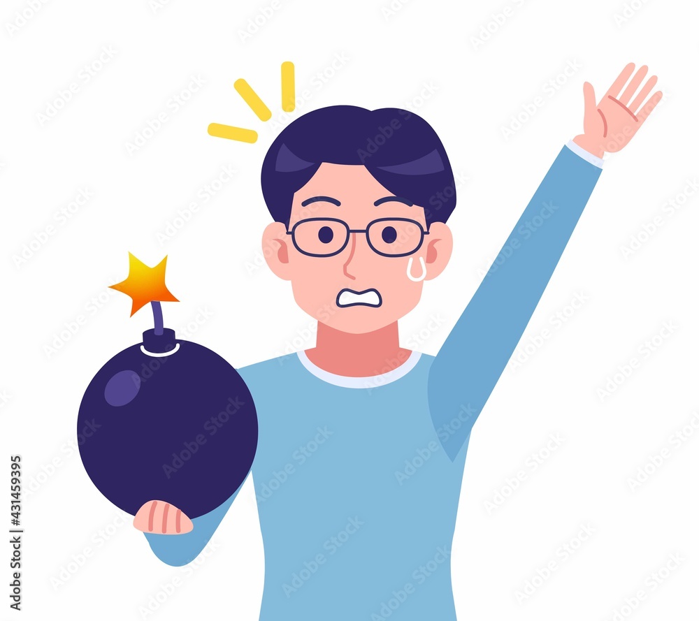 Male of glasses wearing water colored clothes