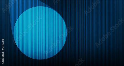 Vector Modern blue curtain with stage Light background,modern style.