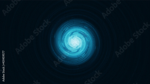 Lightr Spiral Technology on Future Background,Hi-tech Digital and Communication Concept design,Free Space For text in put,Vector illustration.