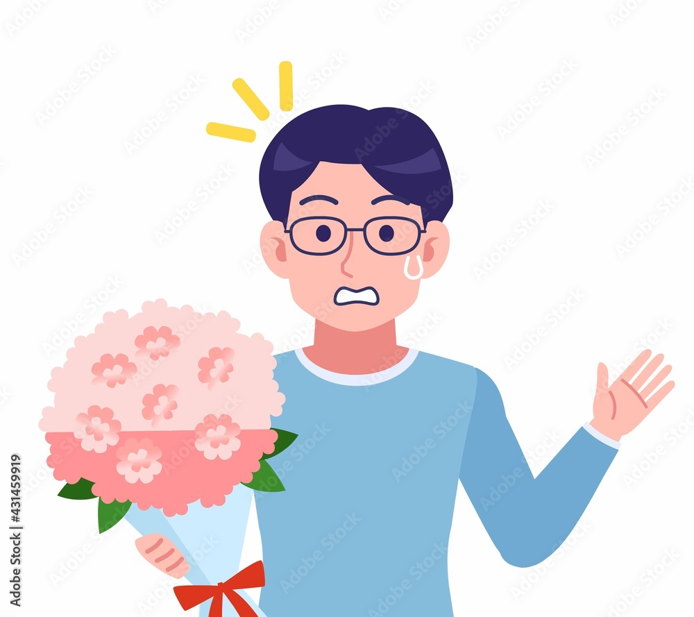 Male of glasses wearing water colored clothes Male of glasses wearing water colored clothes