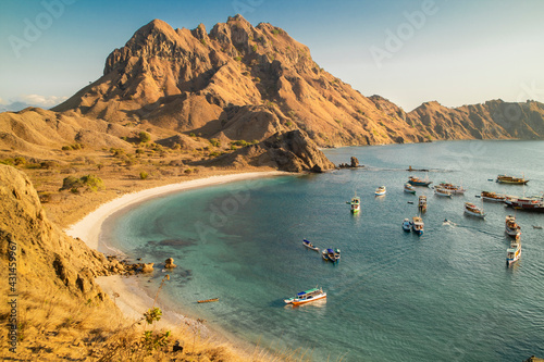 Boat on the Padar Island Sea