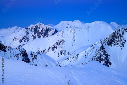 Winter landscape in the Transylvanian Alps - Fagaras Mountains, Romania, Europe