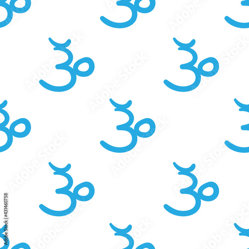 Seamless pattern with "Om" sign for yoga and meditation. Use it for sport, recreation, yoga or health care poster design.