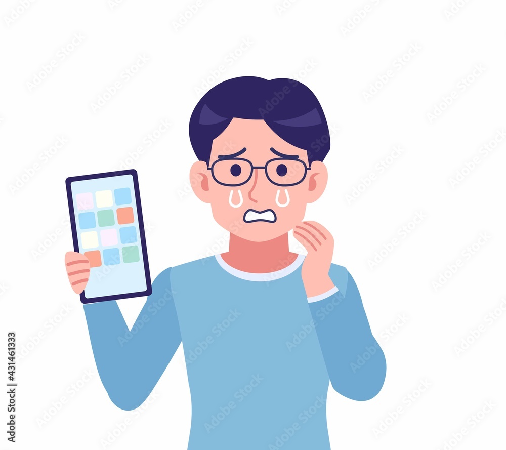 Male of glasses wearing water colored clothes Male of glasses wearing water colored clothes