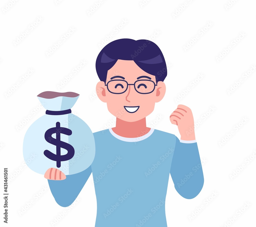 Male of glasses wearing water colored clothes Male of glasses wearing water colored clothes