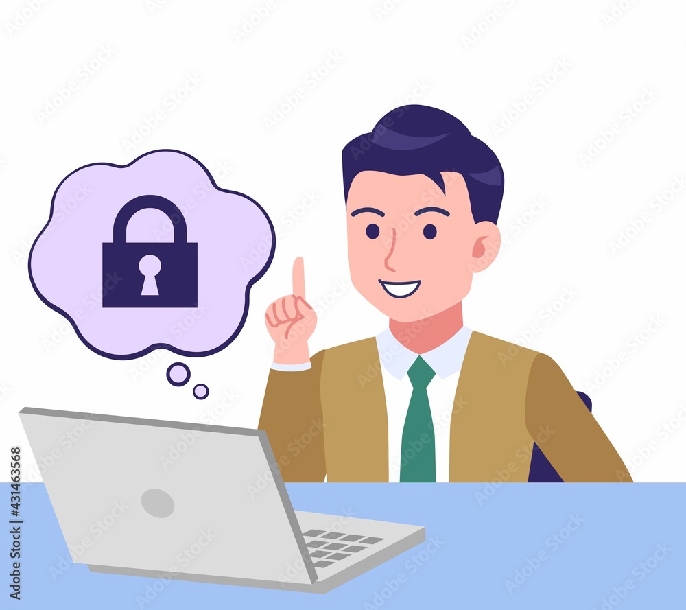 Young man in green tie