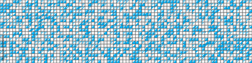 Fototapeta premium Abstract Geometric Pattern generative computational art illustration