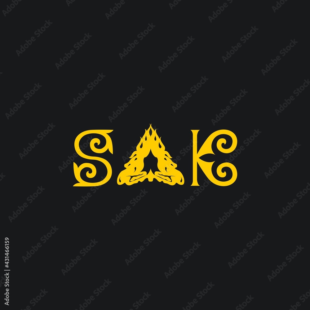 Logo for the ancient historical people 'sak'. Elements: stylized maral and ornaments. Logo for the ancient historical people 'sak'. Elements: stylized maral and ornaments.
