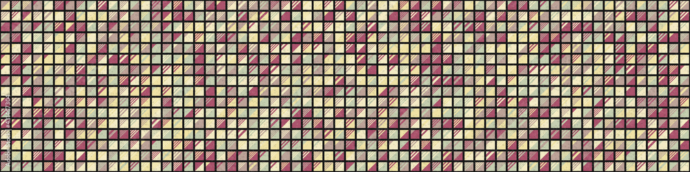 Fototapeta premium Abstract Geometric Pattern generative computational art illustration