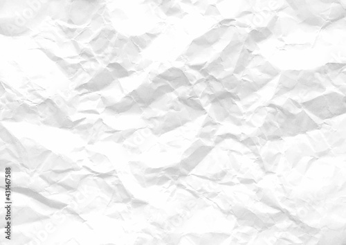 Crumpled paper abstract background texture. Texture of white crumpled paper background