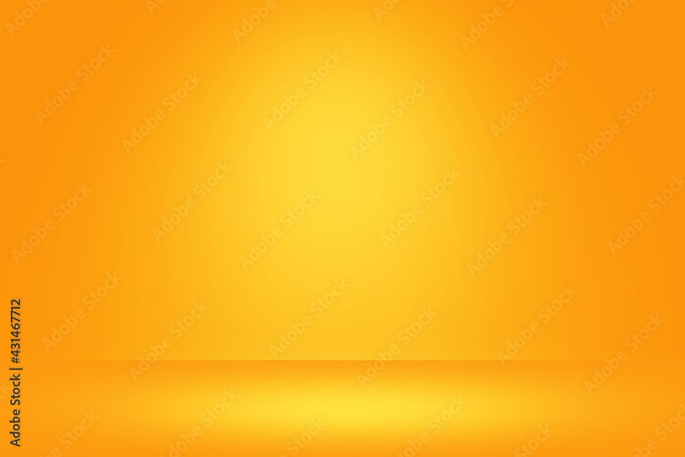 Yellow empty room studio gradient wall background for product showing. Yellow empty room studio gradient wall background for product showing.