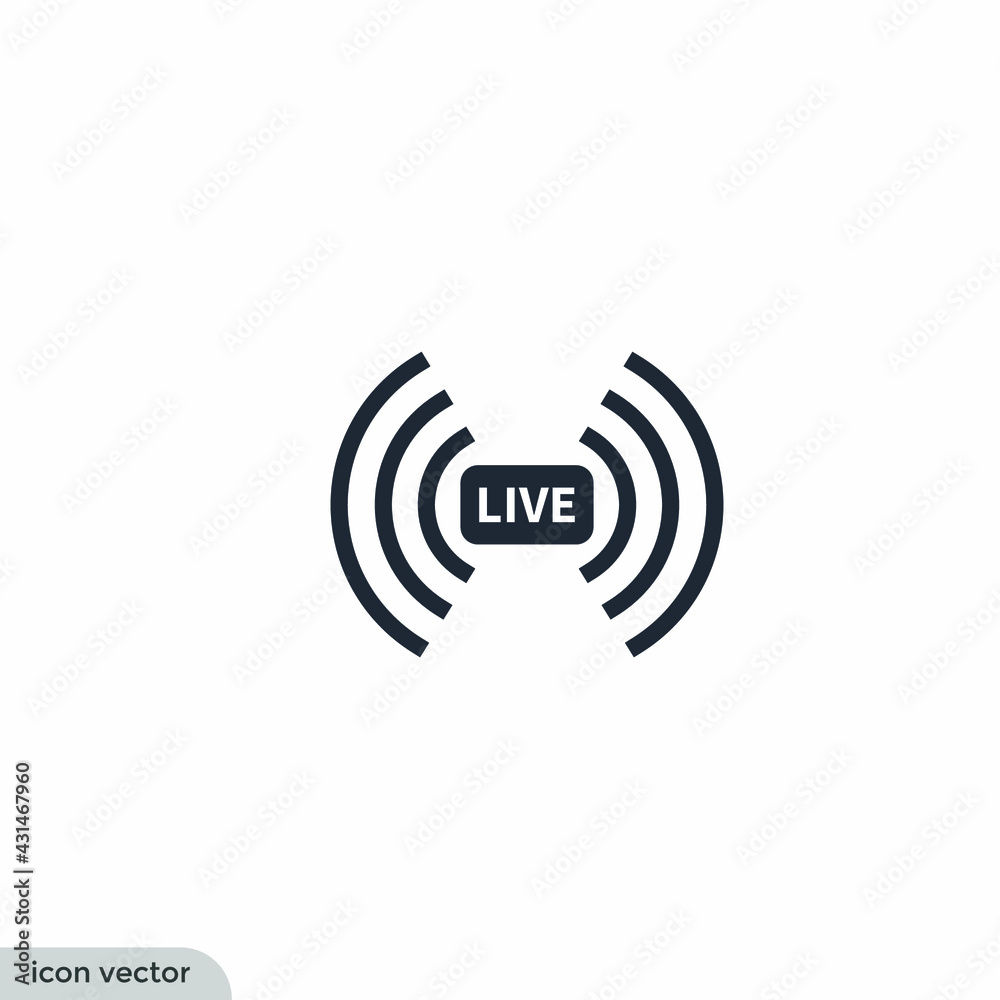 broadcasting icon vector illustration simple design element broadcasting icon vector illustration simple design element