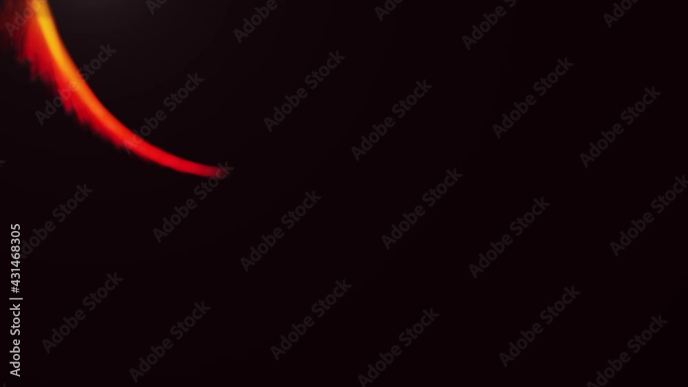 Abstract Fluid Particles Graphic Intro Background/ 4k animation of an abstract fluid particles background graphic design intro with light flare fading in