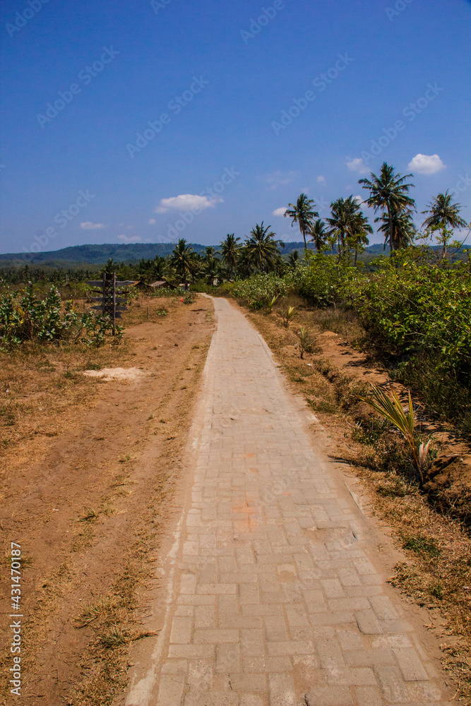 Road at Sawarna Beach