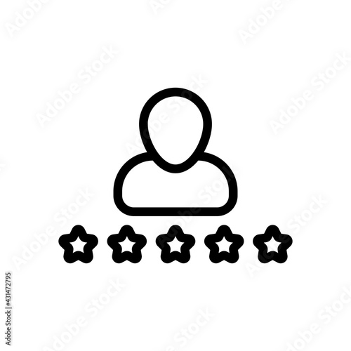Customer retention, patient assistance, focus on service, business icon. Black linear icon with editable stroke on white background