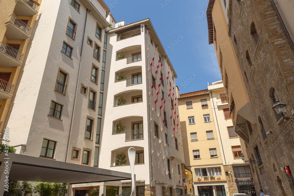 Famous Spoon Building in Florence Gallery Art Hotel, Tuscany, Italy