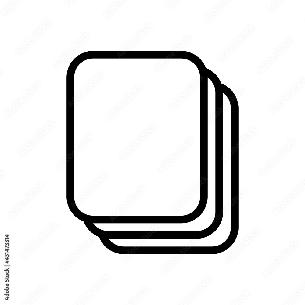 Stack of documents of papers, business icon. Black linear icon with editable stroke on white background Stack of documents of papers, business icon. Black linear icon with editable stroke on white background
