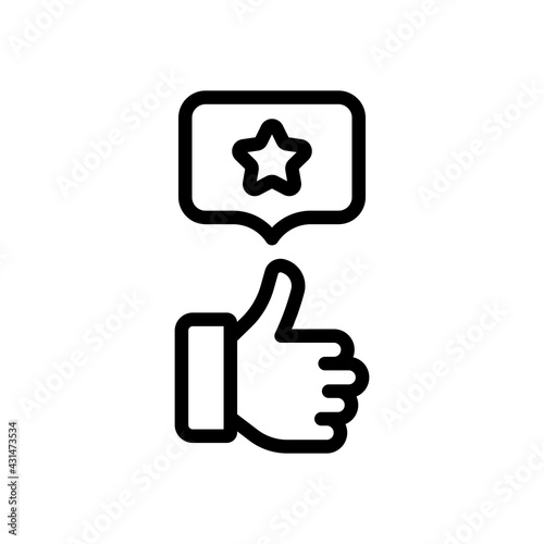 Customer satisfaction, rate of service, client experience, business icon. Black linear icon with editable stroke on white background