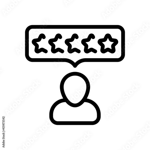 Customer satisfaction, rate of service, client experience, business icon. Black linear icon with editable stroke on white background