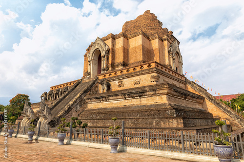 Wat Chedi Luang in Chiang Mai  Thailand.