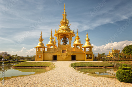 Gold Yellow Temple, Wat Rong Khun Buddhist Complex - Chiang Rai Thailand