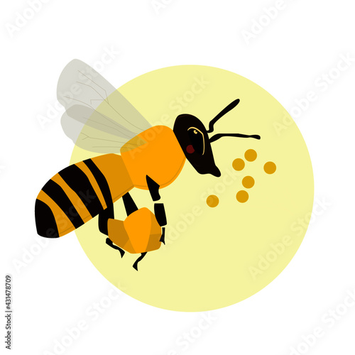 Abeja y Pollen