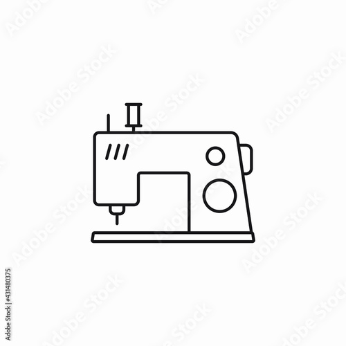 Electric sewing machine line icon
