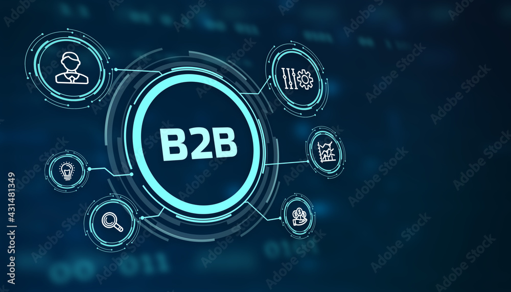 Business, Technology, Internet and network concept. B2B Business company commerce technology marketing concept. Business, Technology, Internet and network concept. B2B Business company commerce technology marketing concept.