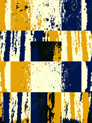 Abstract grunge vector background. Color handcrafted composition of overlapping irregular graphic elements.
